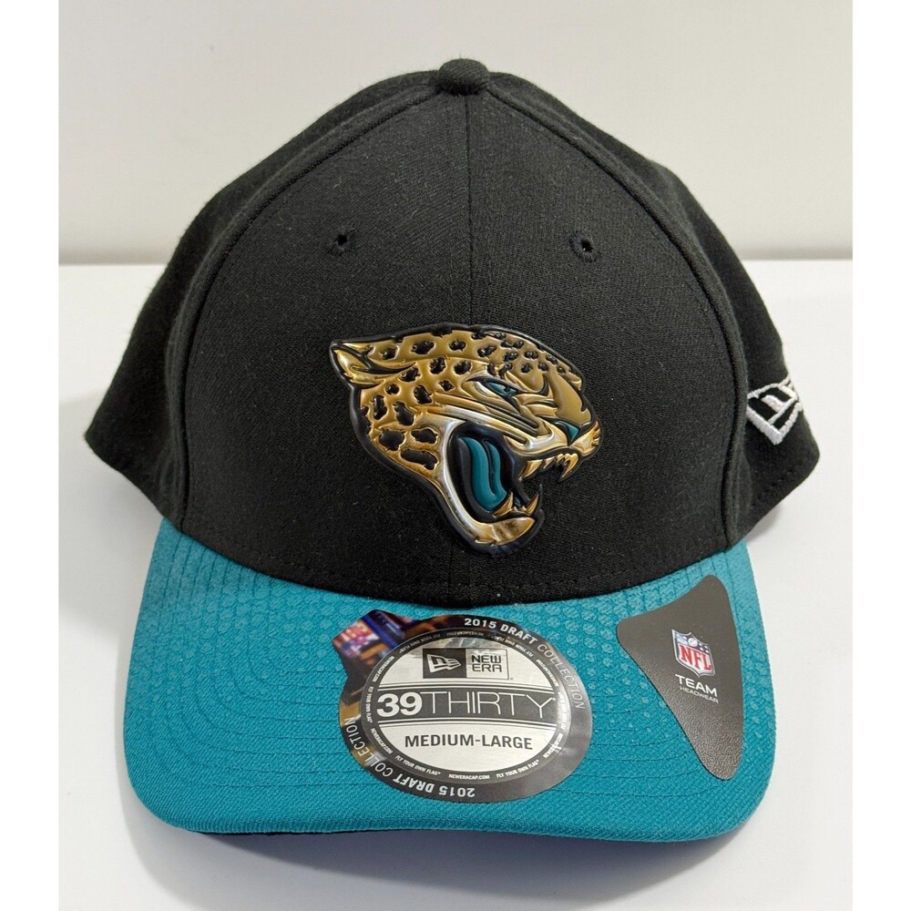 Jacksonville Jaguars NE NFL "Team Classic" Flex-Fit Hat ~ Black/Teal 39Thirty